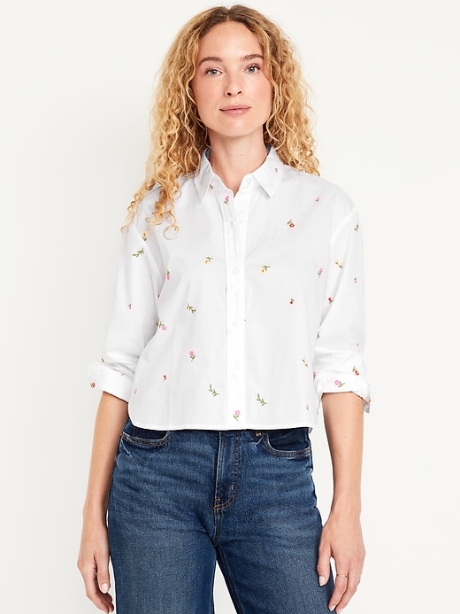 Image number 1 showing, Cropped Button-Down Shirt