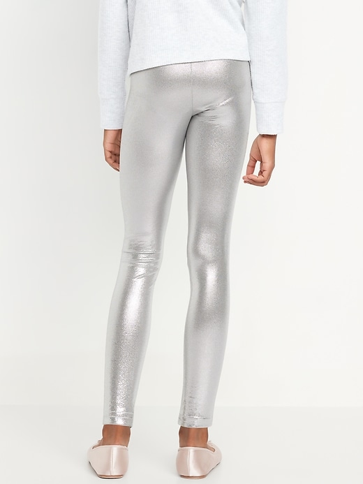 View large product image 2 of 5. Shiny Foil Print Leggings for Girls