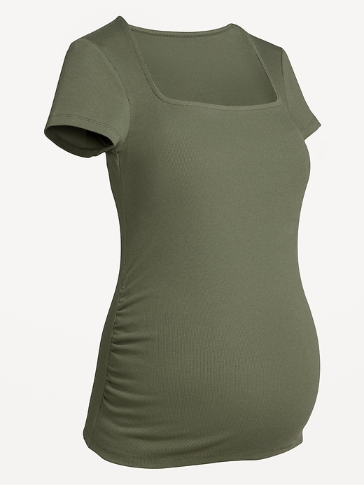 Image number 8 showing, Maternity Square-Neck Ribbed Top