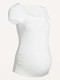 Image number 2 showing, Maternity Square-Neck Ribbed Top