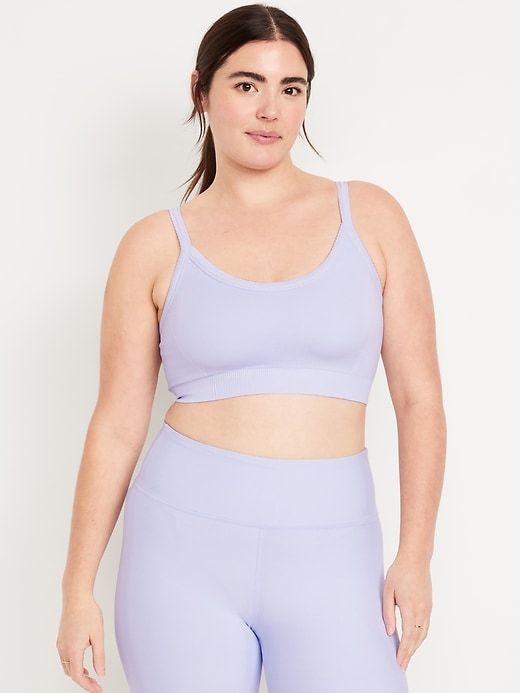 Image number 5 showing, Light Support Seamless Ribbed Sports Bra