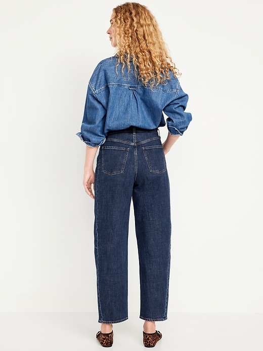 Image number 5 showing, High-Waisted Barrel Ankle Jeans