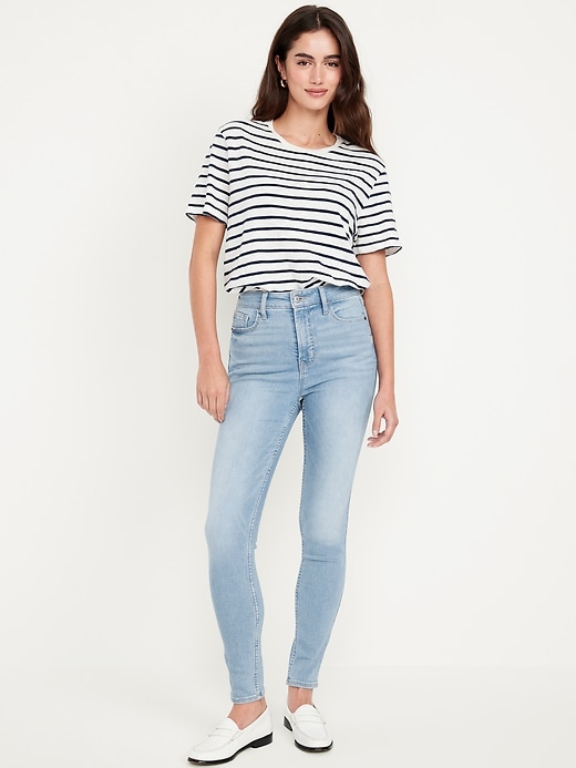 Image number 1 showing, Extra High-Waisted Rockstar 360° Stretch Super-Skinny Jeans