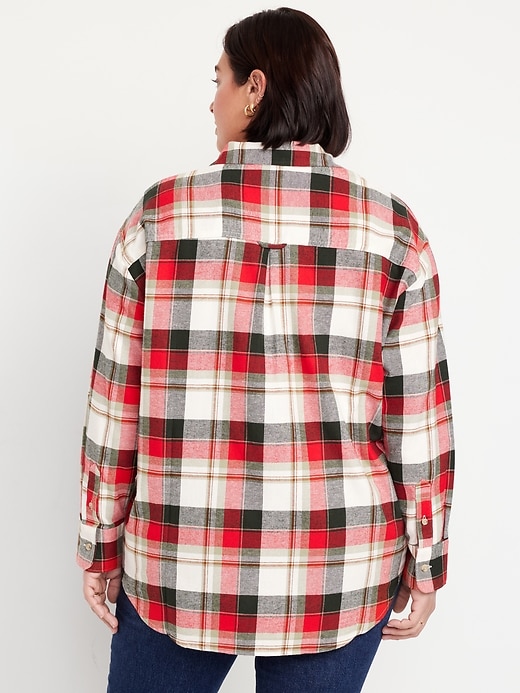 Image number 6 showing, Flannel Boyfriend Button-Down Shirt