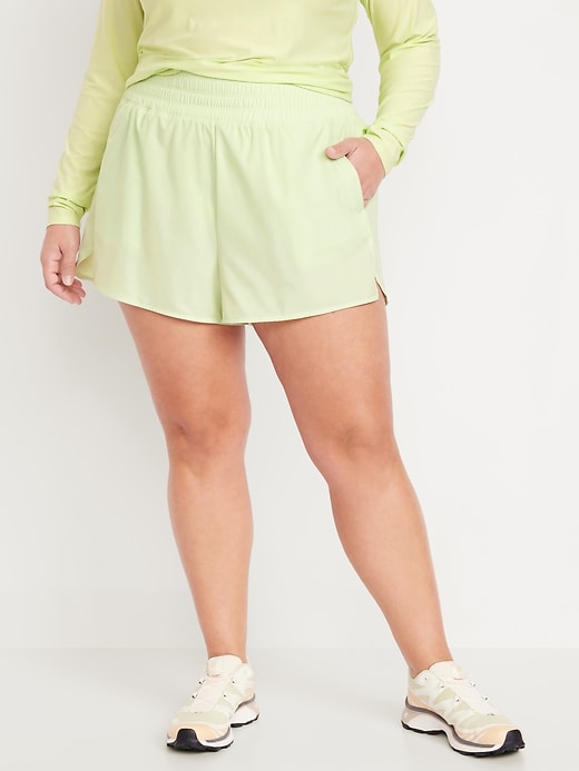 Image number 8 showing, Extra High-Waisted Crinkle Run Shorts -- 3-inch inseam