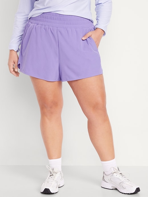 Image number 6 showing, Extra High-Waisted Crinkle Run Shorts -- 3-inch inseam