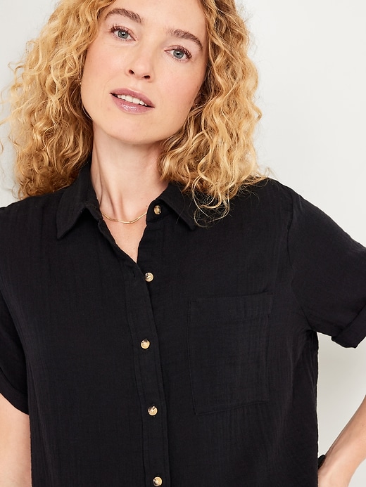 Image number 4 showing, Loose Button-Down Shirt