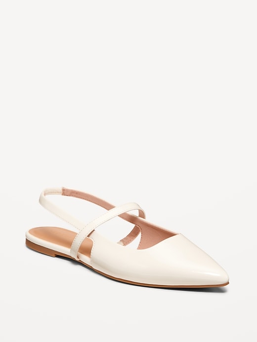 Image number 1 showing, Pointed Toe Slingback Flats