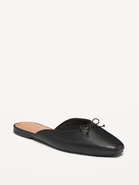 Ballet Mule Flats - Black