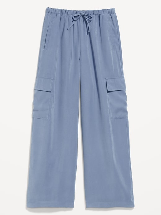 Image number 4 showing, Extra High-Waisted Drapey Cargo Super Wide-Leg Pants