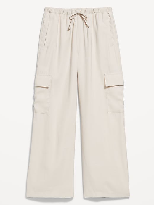 Image number 4 showing, Extra High-Waisted Drapey Cargo Super Wide-Leg Pants