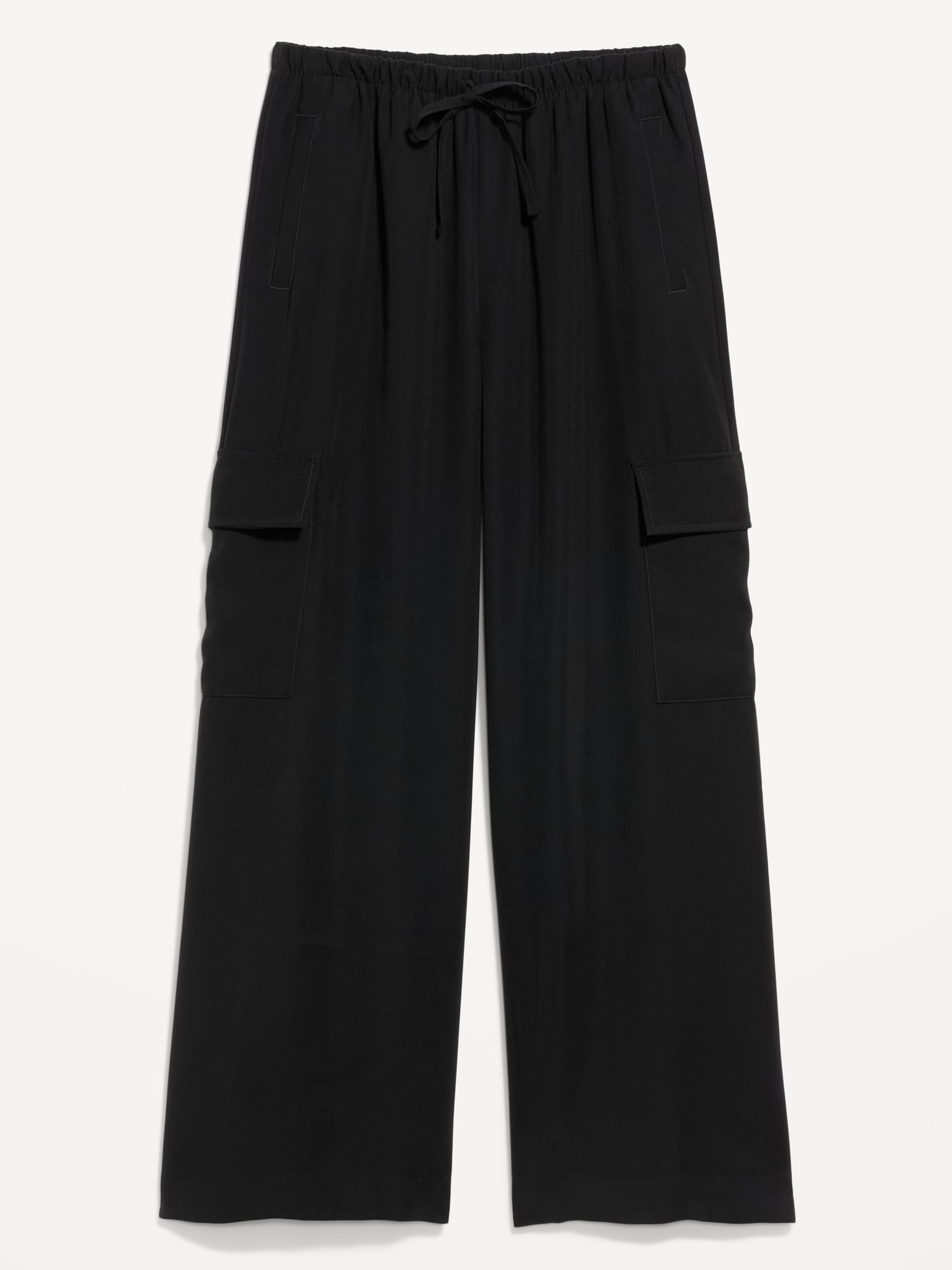 Drapey Cargo Super Wide-Leg Pants