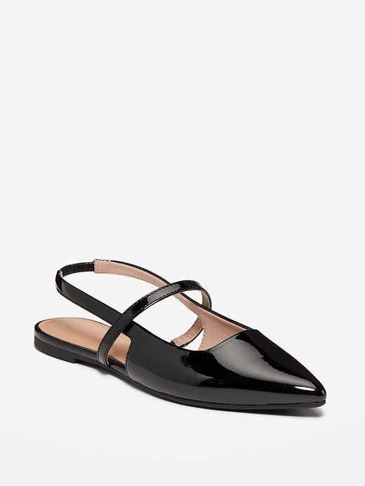 Image number 1 showing, Pointed Toe Slingback Flats