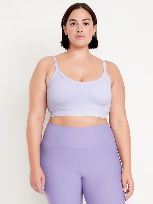 Image number 7 showing, Light Support Seamless Ribbed Sports Bra