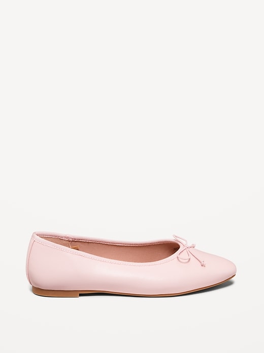 Image number 3 showing, Faux-Leather Ballet Flats