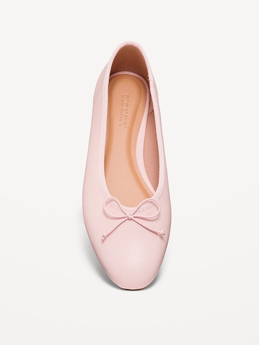 Image number 2 showing, Faux-Leather Ballet Flats