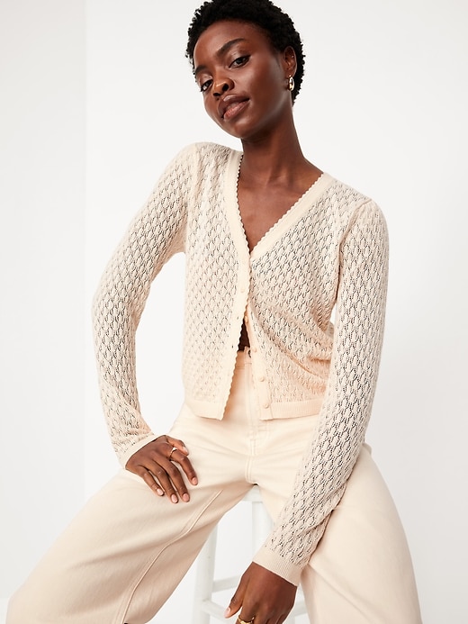 Image number 6 showing, SoSoft Lite Pointelle Cardigan