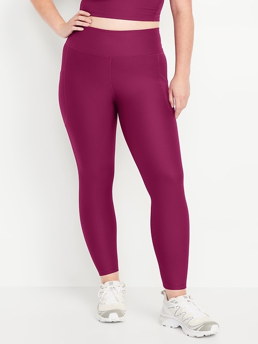 Image number 4 showing, High-Waisted PowerSoft Rib Leggings