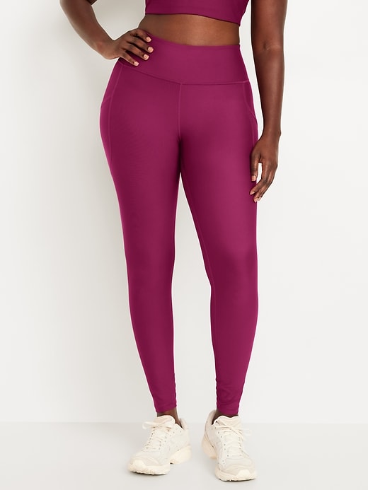 L'image numéro 4 présente Legging PowerSoft à poche à taille haute pleine longueur