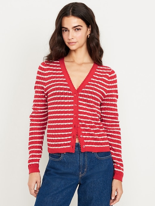 Image number 1 showing, SoSoft Lite Pointelle Cardigan