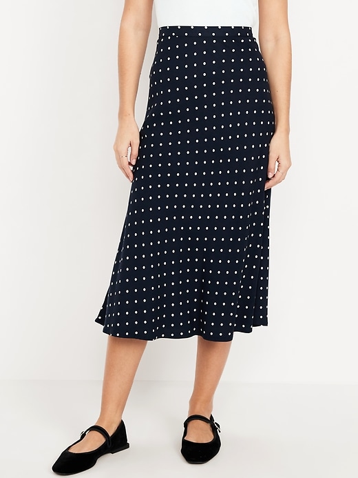 Image number 1 showing, Crepe A-Line Midi Skirt