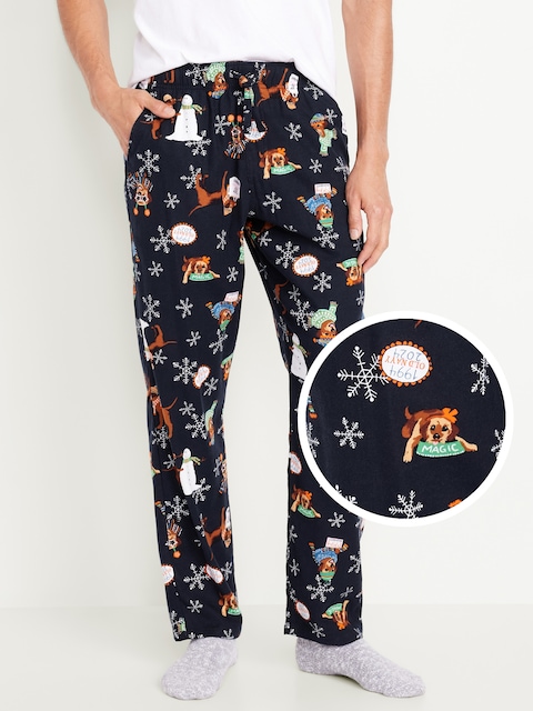 Pantalon de pyjama en flanelle pour homme - Mascotte Magic On (Motif Assorti Pour La Famille)