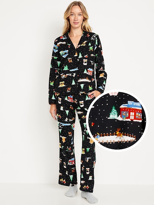 Image number 1 showing, Flannel Pajama Set for Women