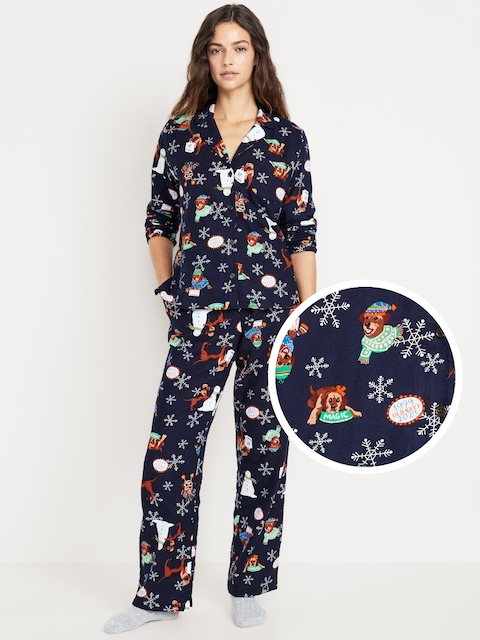 Flannel Pajama Set for Women
