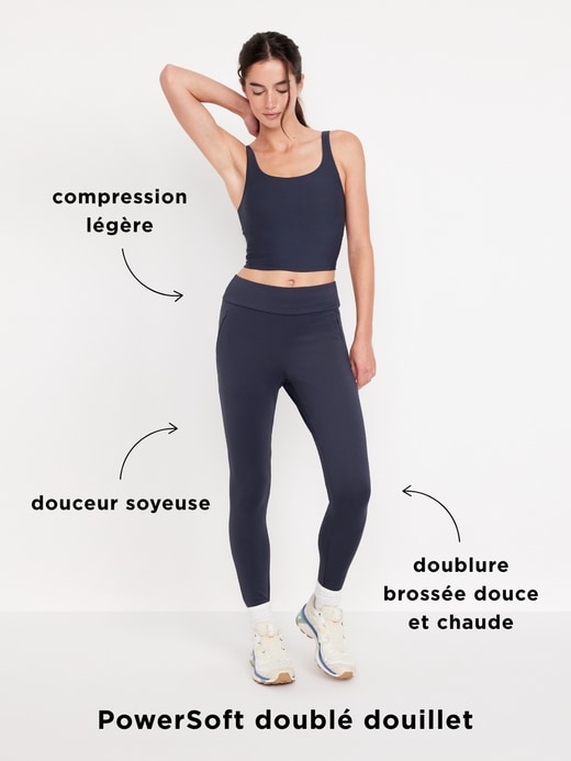 Image number 8 showing, High-Waisted PowerSoft Coze Edition Fleece-Lined Full-Length Leggings