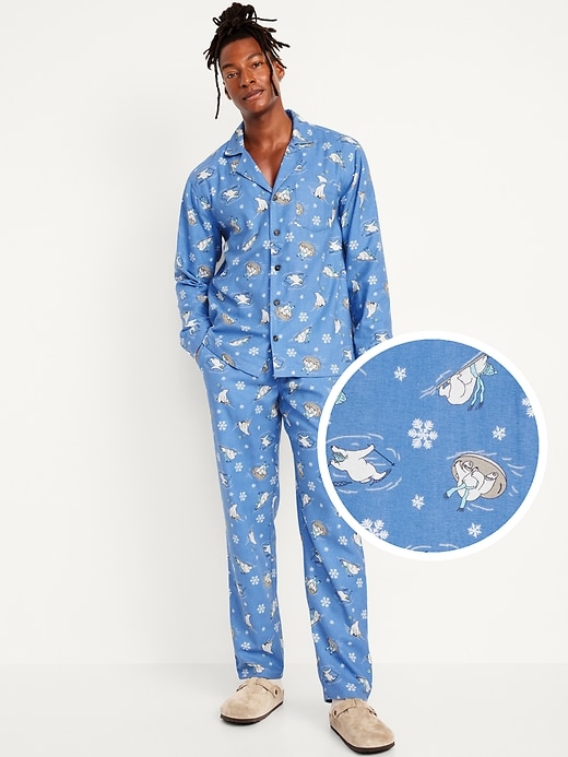 Image number 1 showing, Printed Flannel Pajama Set