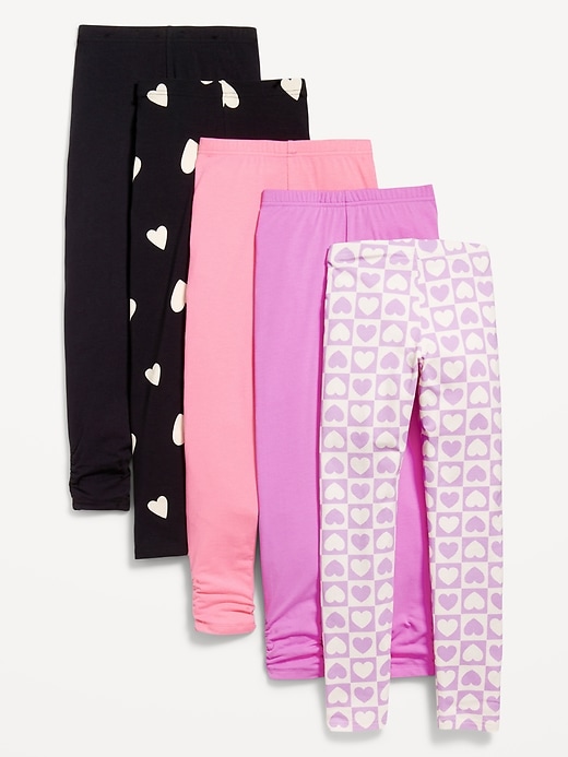 View large product image 2 of 2. High-Waisted Leggings Variety 5-Pack for Girls