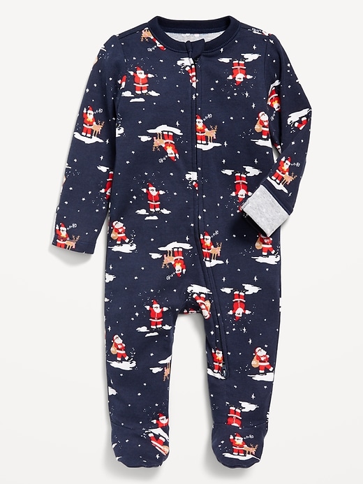 View large product image 2 of 3. 2-Way-Zip Printed Sleep &amp; Play Footed One-Piece for Baby