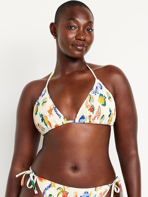 Image number 5 showing, Triangle String Bikini Swim Top