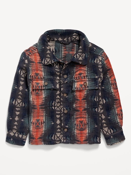 Voir une image plus grande du produit 2 de 2. Chemise en tricot jacquard à motif pour tout-petit garçon