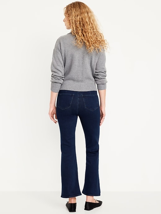 Image number 3 showing, High-Waisted Weekender Pull-On Crop Flare Jeans