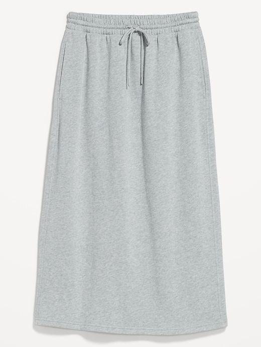 Image number 4 showing, High-Waisted Fleece Midi Skirt