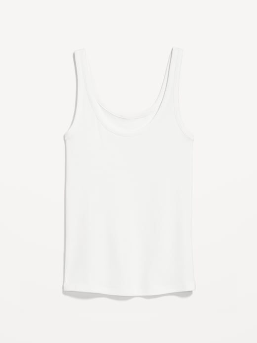 Image number 7 showing, First-Layer Ribbed Scoop-Neck Tank Top