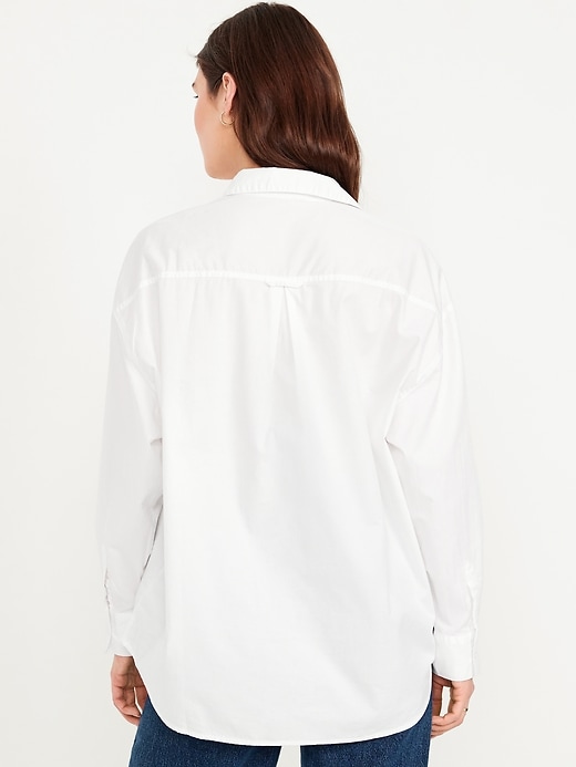 Image number 2 showing, Oversized Button-Down Boyfriend Shirt