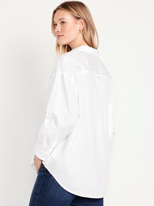 Image number 6 showing, Oversized Button-Down Boyfriend Shirt