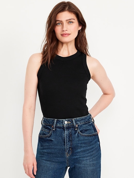L'image numéro 1 présente Camisole courte moulante