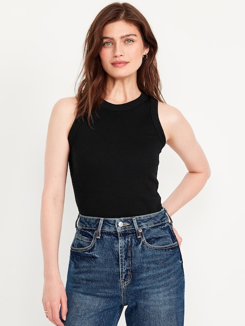 Camisole courte moulante - Noir De Jais