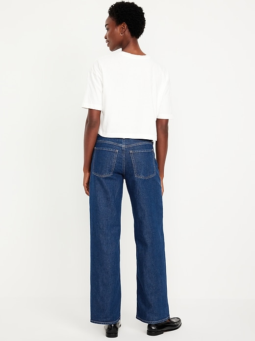 Image number 8 showing, Mid-Rise Wide-Leg Jeans