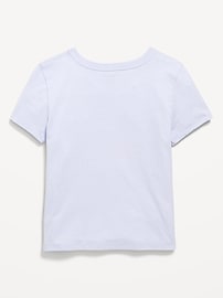 View large product image 3 of 3. Fitted Short-Sleeve Licensed Graphic T-Shirt for Girls