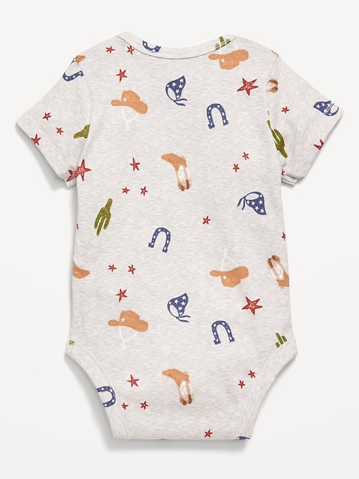 View large product image 2 of 2. Printed Short-Sleeve Bodysuit for Baby