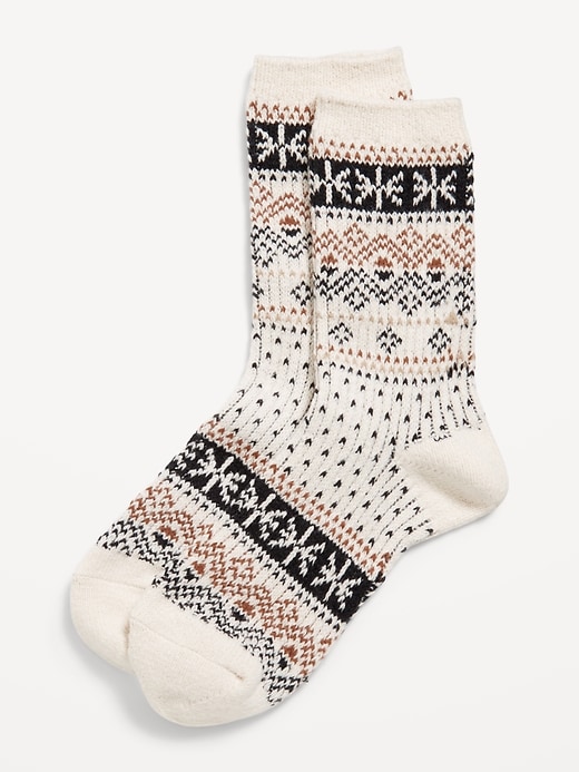 Voir une image plus grande du produit 1 de 1. Chaussettes mi-mollet à jacquard pour femme