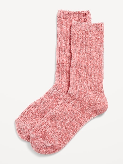 Voir une image plus grande du produit 1 de 1. Chaussettes mi-mollet en chenille métallisée pour femme