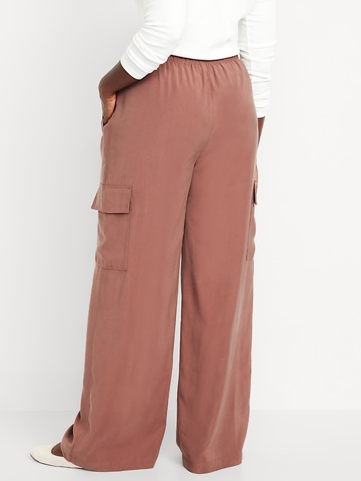 Image number 5 showing, Extra High-Waisted Drapey Cargo Super Wide-Leg Pants