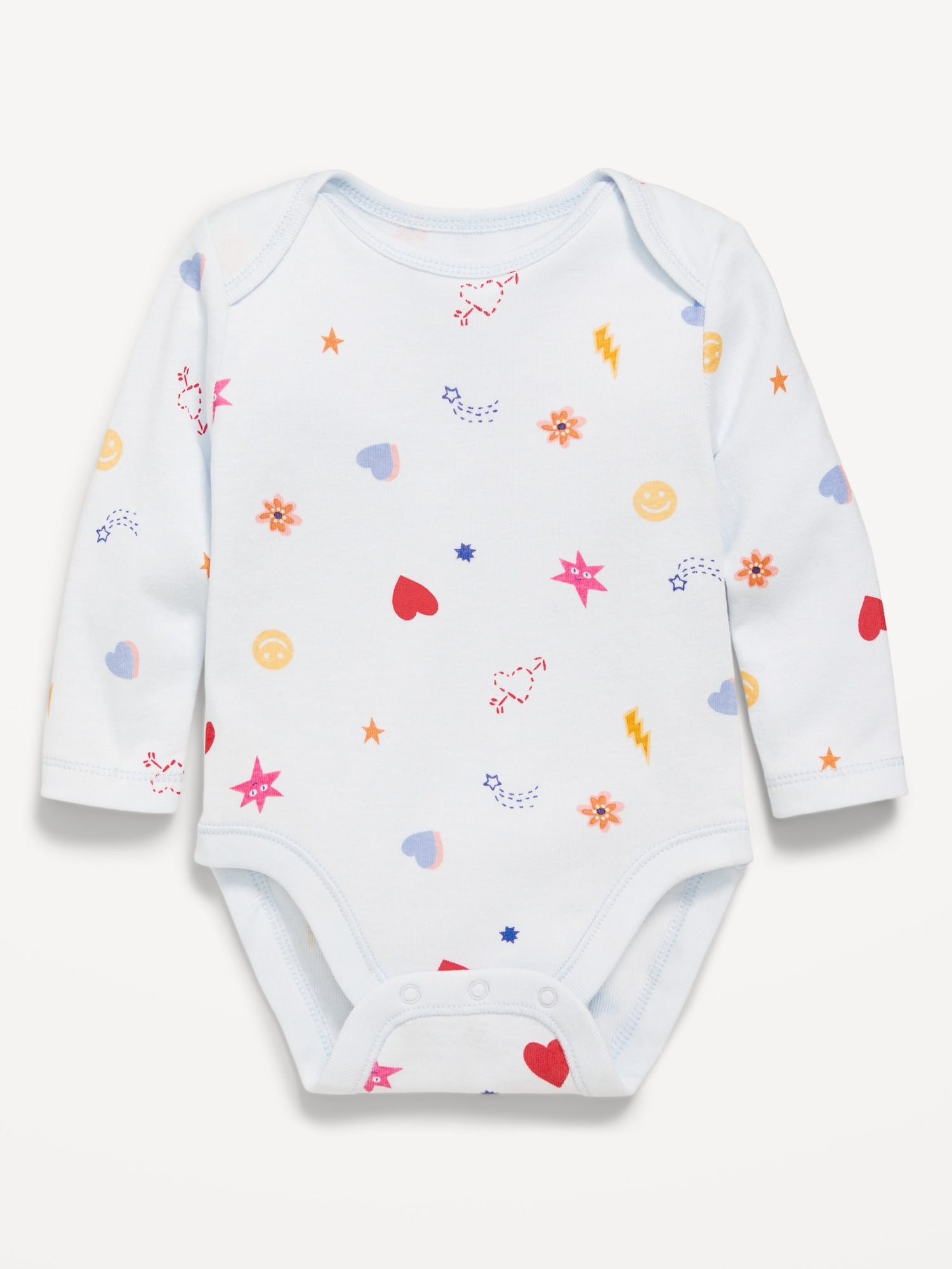 Printed Long-Sleeve Graphic Bodysuit for Baby