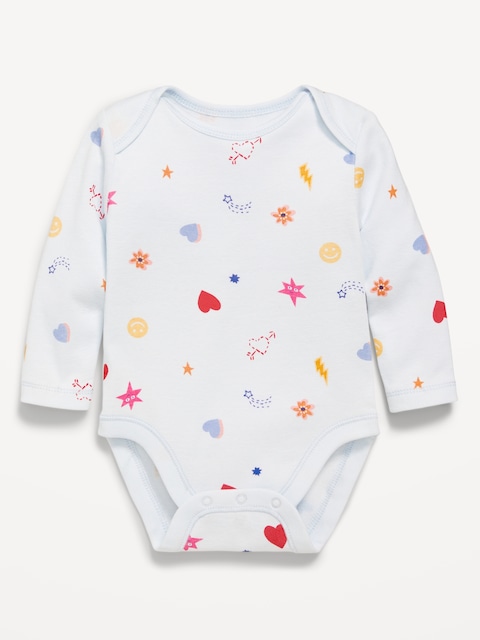 Printed Long-Sleeve Graphic Bodysuit for Baby