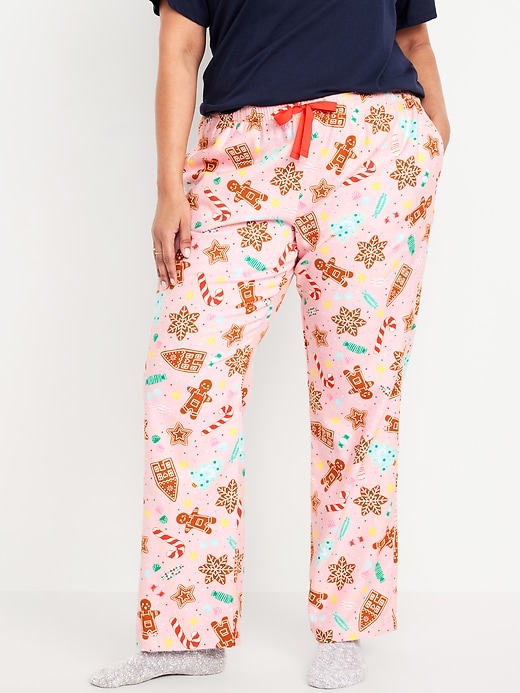 Image number 7 showing, Mid-Rise Printed Flannel Pajama Pants